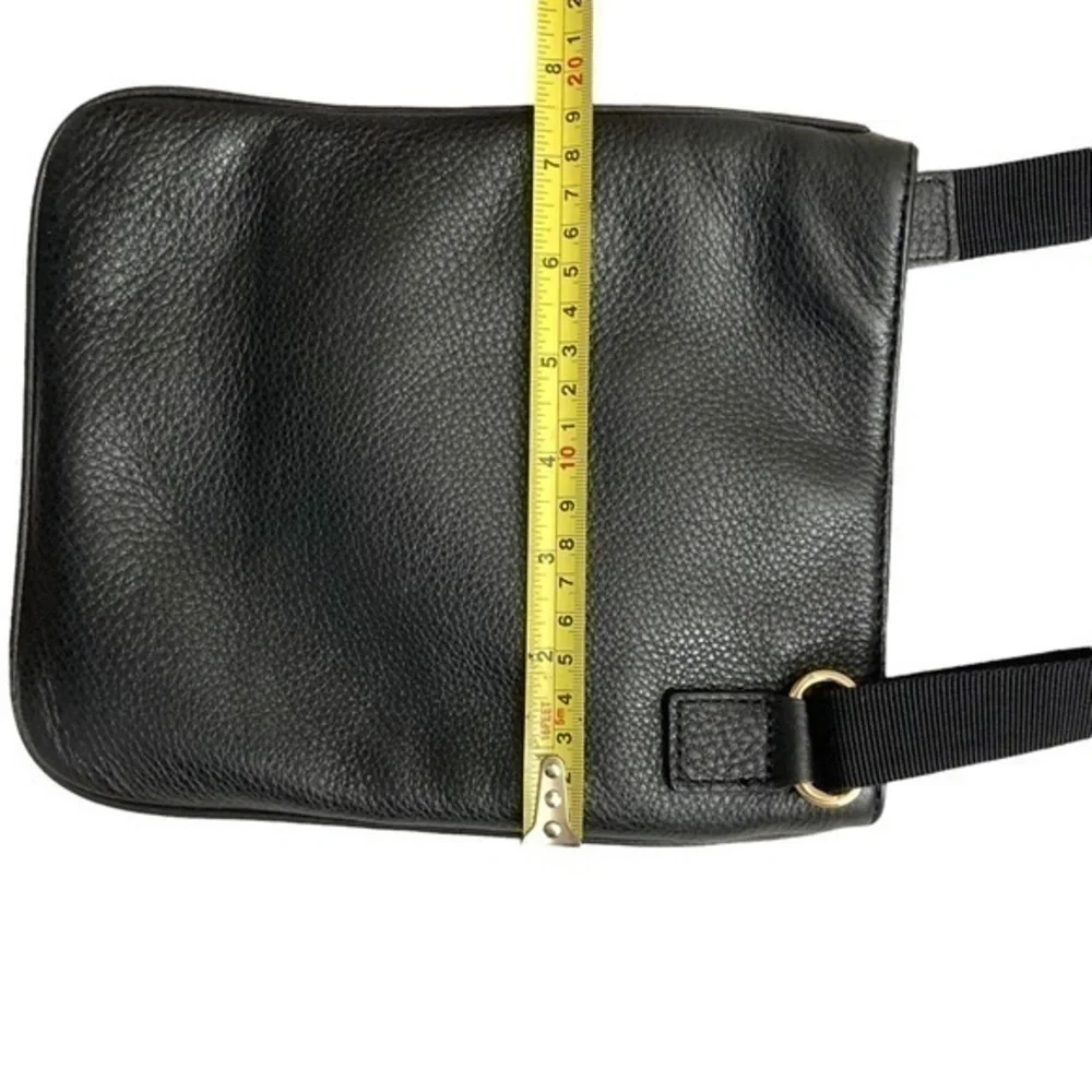Michael kors black leather crossbody bag with faux jewels